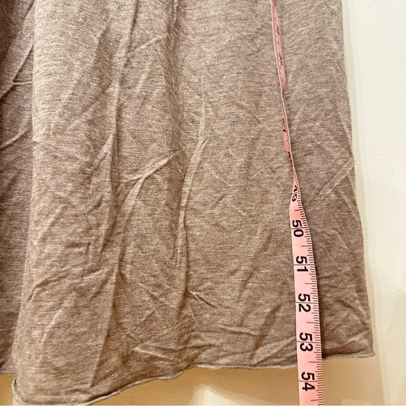 Soft Surroundings Tan Maxi Dress Size Small Boho Comfort Crochet Wrap Soft Cozy - Picture 5 of 7